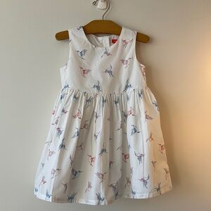 Joe Fresh White and Pink Pleated Tiered Sundress